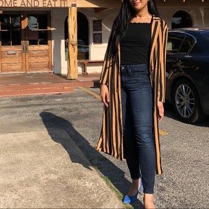 Top Shop stripe Duster Jacket